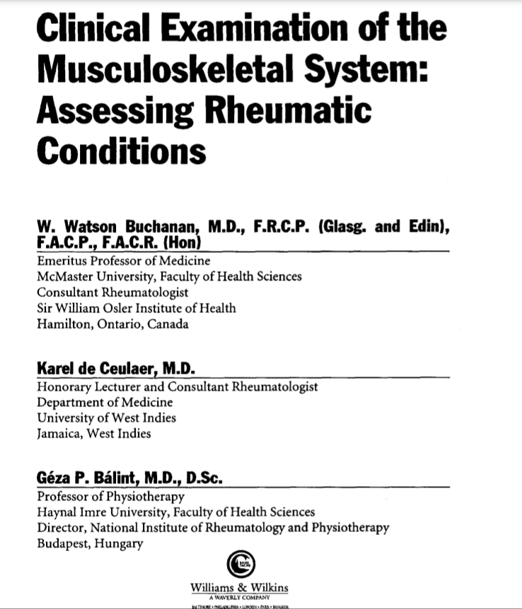 Clinical Examination of Musculoskeletal System