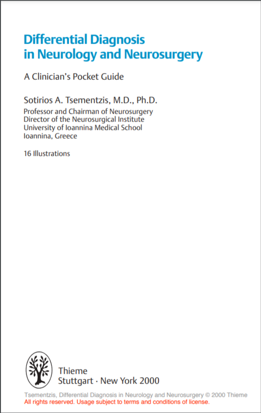 Differential Diagnosis in Neurology and Neurosurgery